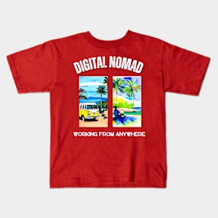 Digital Nomad Life Kids T-Shirt
